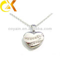 china alibaba Stainless Steel Jewelry pendant, custom hollow heart rhinestone women's pendant